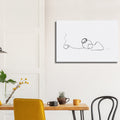 Kaffee oder Tee? Nr. 5-JUDITH CLARA-90x60 cm Leinwand-one-line-art