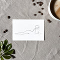 Kaffee oder Tee? Nr. 1-JUDITH CLARA-15x10 cm (zartweiß) Papier 300g-one-line-art
