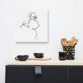 Frauen am Weinen Nr. 6-Kunst-JUDITH CLARA-40x40 cm Leinwand-one-line-art