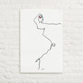 Special Nr. 20 "Tänzerin"-Leinwand-JUDITH CLARA-40x40 cm Leinwand-one-line-art