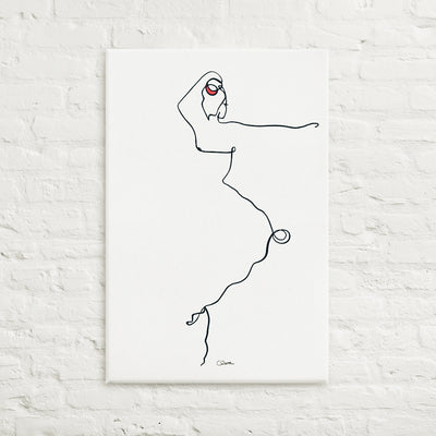 Special Nr. 20 "Tänzerin"-Leinwand-JUDITH CLARA-40x40 cm Leinwand-one-line-art