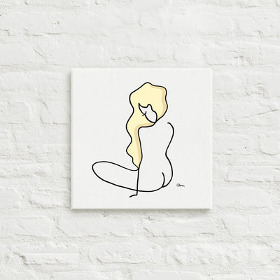 Special Nr. 19 "La Fille"-Leinwand-JUDITH CLARA-40x40 cm Leinwand-one-line-art