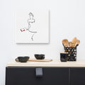 Frauen und Bücher Nr. 9-Kunstdruck-JUDITH CLARA-40x40 cm Leinwand-one-line-art
