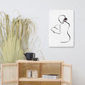 Frauen und Bücher Nr. 4-Kunstdruck-JUDITH CLARA-60x90 cm Leinwand-one-line-art