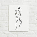 Special Nr. 9 "Café"-Leinwand-JUDITH CLARA-30x40 cm (zartweiß) Papier 300g-one-line-art