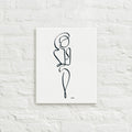 Special Nr. 10 "Madame Royale"-Leinwand-JUDITH CLARA-30x40 cm (zartweiß) Papier 300g-one-line-art