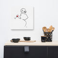 Frauen am Weinen Nr. 6-Kunst-JUDITH CLARA-40x40 cm Leinwand-one-line-art