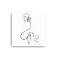 Frauen am Weinen Nr. 3-Kunst-JUDITH CLARA-30x40 cm (zartweiß) Papier 300g-one-line-art