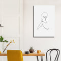 Kaffee oder Tee? Nr. 7-JUDITH CLARA-60x90 cm Leinwand-one-line-art