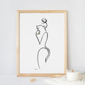 Special Nr. 9 "Café"-Leinwand-JUDITH CLARA-30x40 cm (zartweiß) Papier 300g-one-line-art