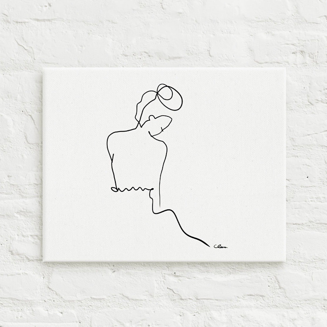 Special Nr. 23 "Frau im Sein"-Leinwand-JUDITH CLARA-40x40 cm Leinwand-one-line-art