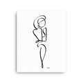 Special Nr. 10 "Madame Royale"-Leinwand-JUDITH CLARA-30x40 cm (zartweiß) Papier 300g-one-line-art